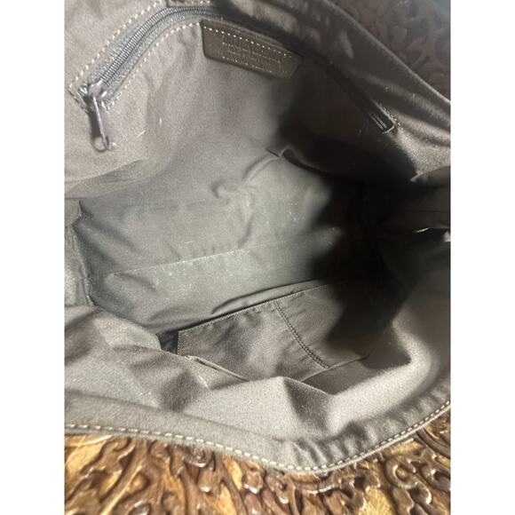 Roberta Gandolfi Genuine Leather Handbag Bronze Embossed Shoulder Made in Italy - Picture 7 of 16